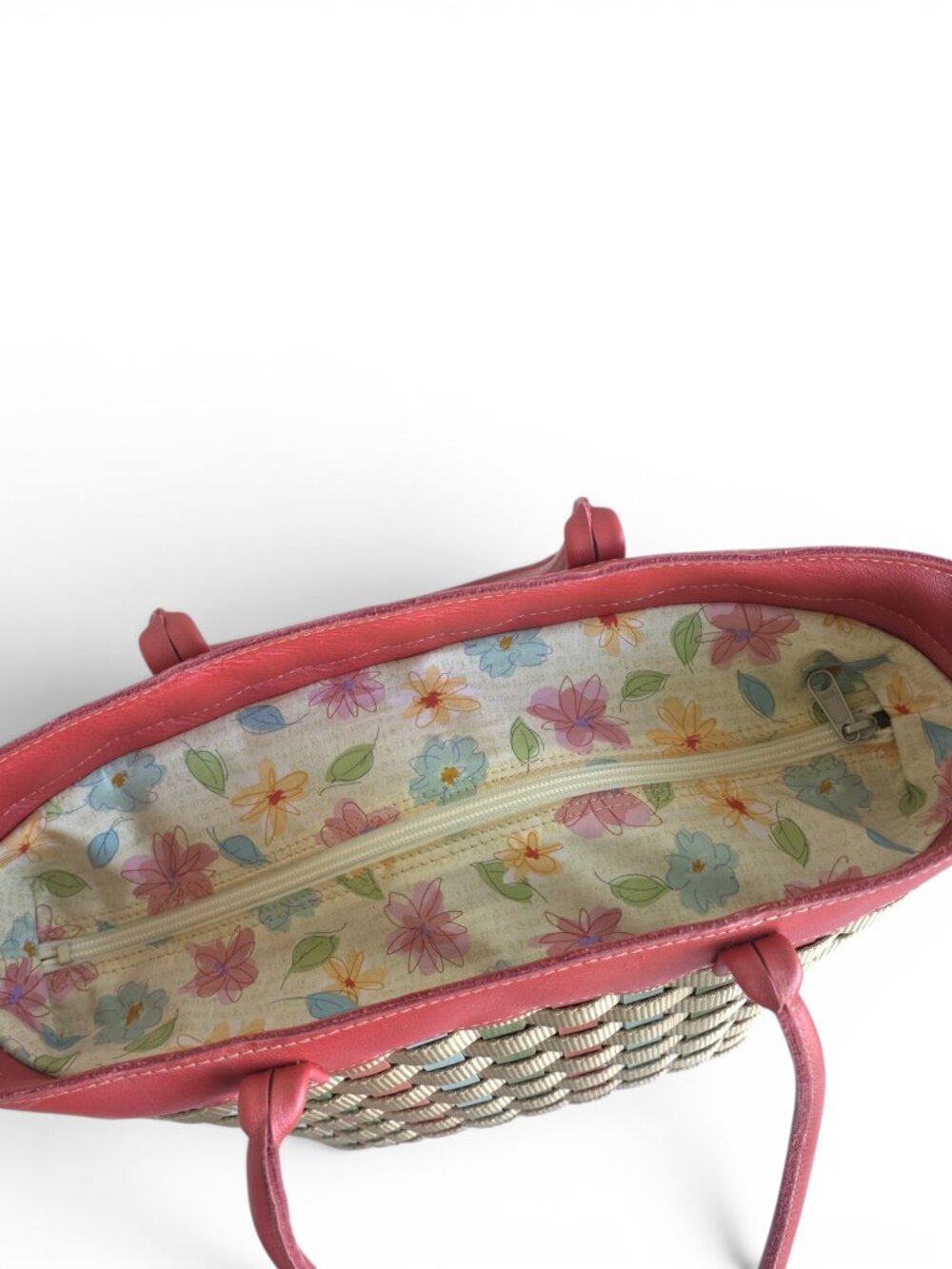 Longaberger TO GO WOVEN BASKET Leather PURSE TOTE Mother’s Day 2008 Pink USA - Picture 7 of 10